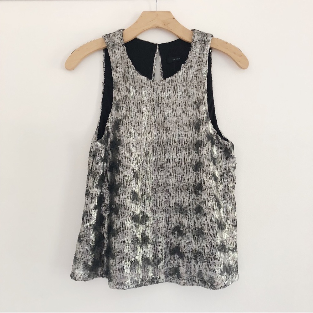 Talula Cheniston Open Back Blouse Matte Silver